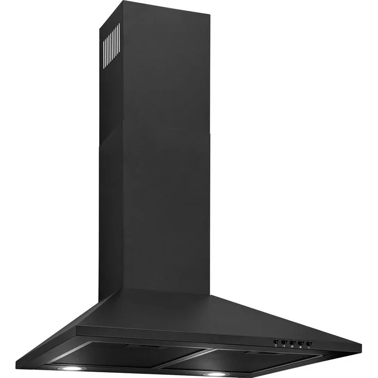 Exquisit KH60-8, Motorhaube, Esse, Breite: 59.5 cm, Tiefe: 48 cm, Absaugung und Rückführung (mit zusätzlichem Rückführungsset), Schwarz