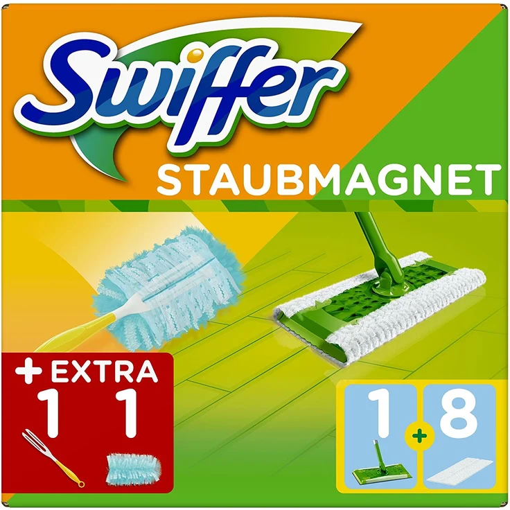 Swiffer Limited Edition Set (1 Bodenwischer und 8 Boden-Staubtücher und 1 Staubmagnet und 1 Tuch) 1er Pack – Bild 2