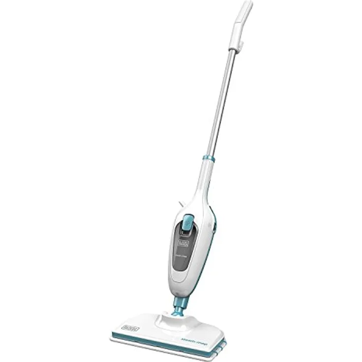 Black + Decker FSM13E1 Dampfbesen Steam Mop, Basic (Dampfreiniger für hygienische, gründliche Sauberkeit, abnehmbarer Stiel, einfache Bedienbarkeit, inkl. 1 Mikrofaser-Pad), 1300 W