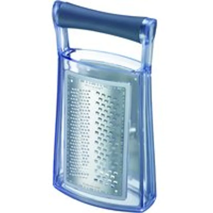 Westmark Turmreibe mit 3 Reibeflächen und Auffangbehälter, Höhe: 23,5 cm, Rostfreier Edelstahl-Kunststoff, Technicus-Trio, Silber-Schwarz-Transparent, 14332270