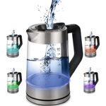 Ecosa EO-660 Glas-Wasserkocher, 2200W, 1,7L, Wasserstandsanzeige, Überhitzungsschutz