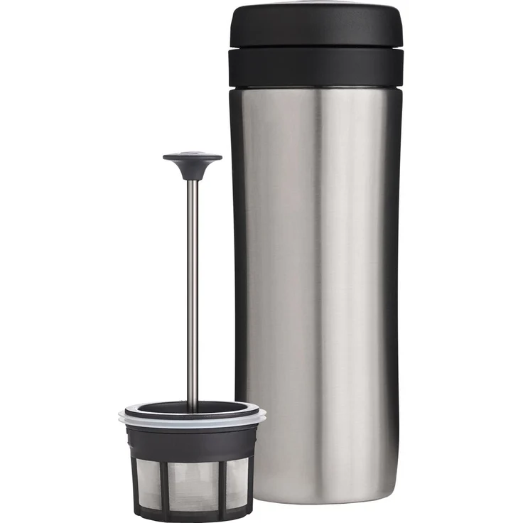 ESPRO Reise-French Press Travel Press, Mini Coffee Maker mit Thermo-Funktion, Edelstahl, Kaffee, to go, 350ml, edelstahl – Bild 1