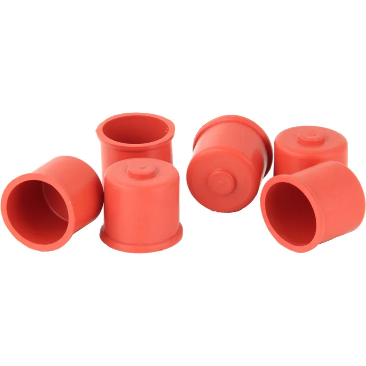 FACKELMANN Mostkappen 6 Stück Größe 2 in rot, Naturkautschuk, 3 x 3 x 2.5 cm, 6-Einheiten