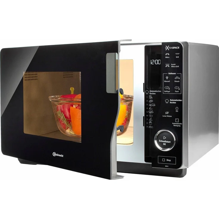 Bauknecht ExtraSpace MW 421 SL Mikrowelle mit Grill, Standgerät, Maximale Flexibilität, Ohne Drehteller, 800 Watt, 25 Liter Garraum, Grill 1000 Watt, AutoClean, Schmelz- und Schnellauftau-Funktion – Bild 2