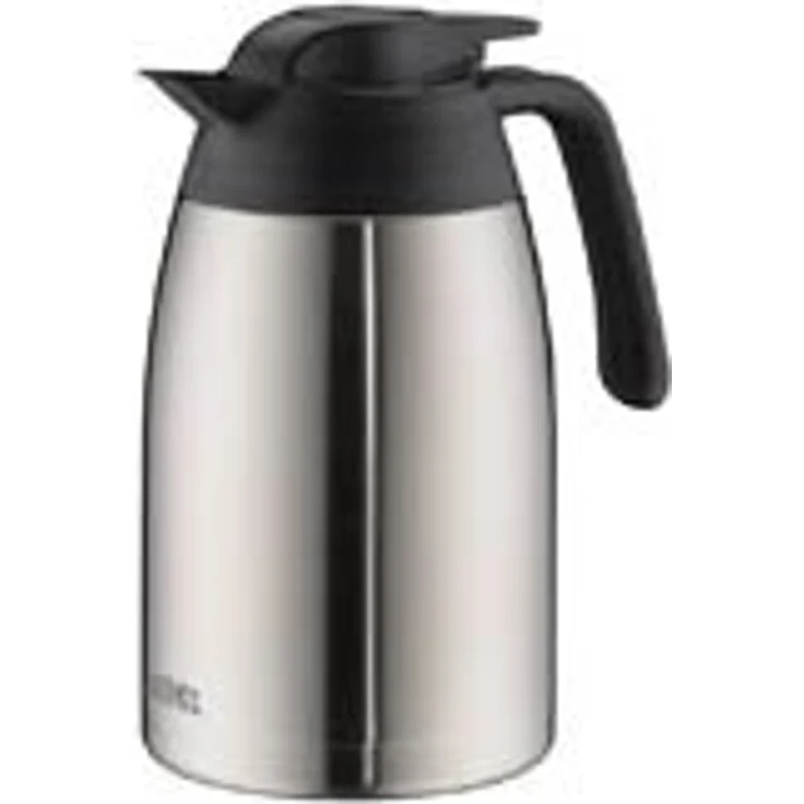 THERMOS 4026.205.150 Thermoskanne THV, Edelstahl mattiert 1,5 l, 12 Stunden heiß, 24 Stunden kalt, zerlegbarer Verschluss, BPA-Frei – Bild 1