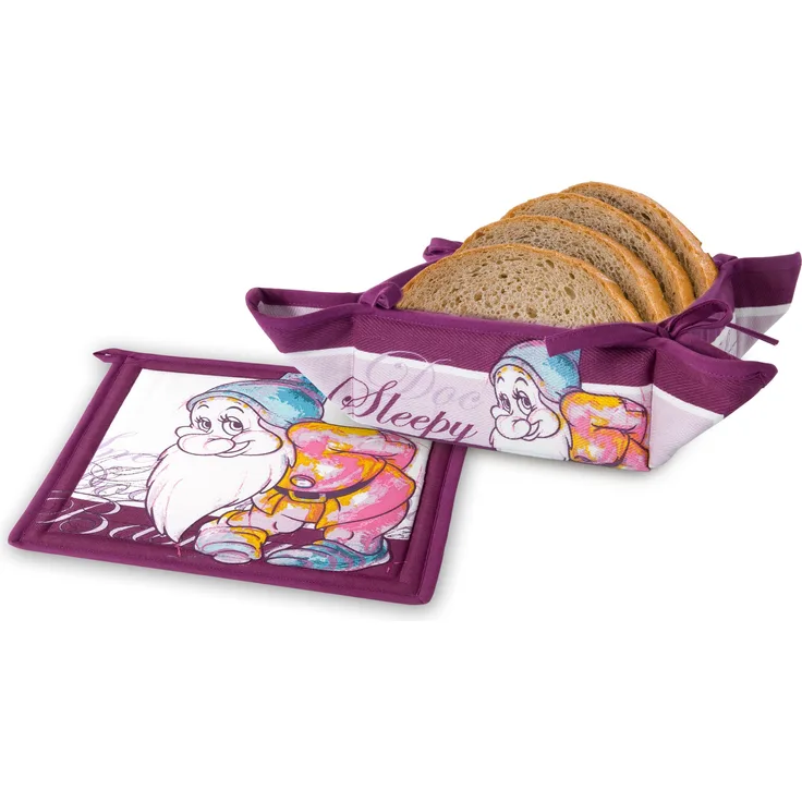 Disney tws63-10mA 7 Zwerge Set Brotkasten mit Topfuntersetzer, Position Pimpel
