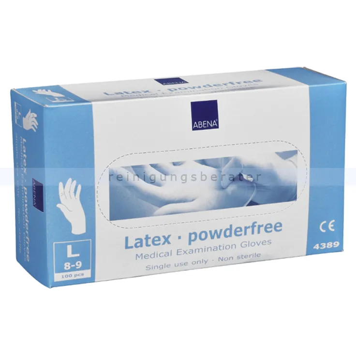 Abena Latexhandschuhe weiß-natur L