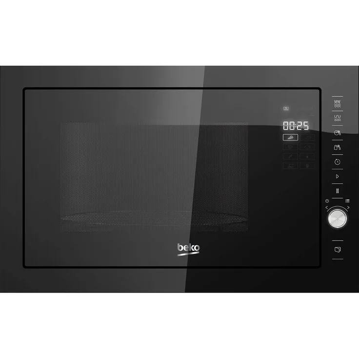 Beko MGB 25333 BG Mikrowelle mit Grill, Einbaugerät, 25 Liter Garraum, 900 Watt, Schwarz
