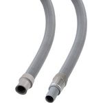 Xavax Verlängerung Ablaufschlauch 1,5 m (geeignet für Waschmaschinenschlauch-Spülmaschinenschlauch) grau