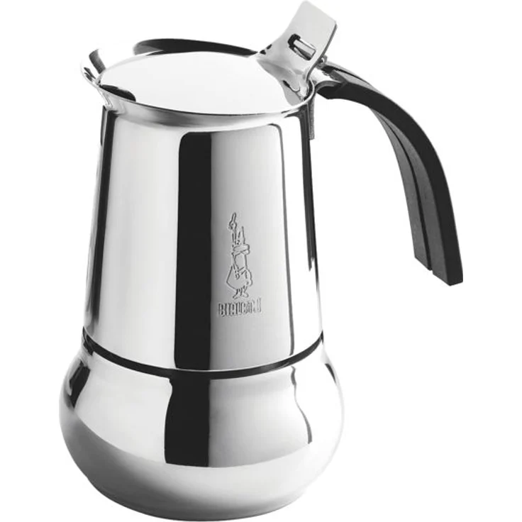 Bialetti Kitty 6 Tassen silber Espressokocher Edelstahl – Bild 1