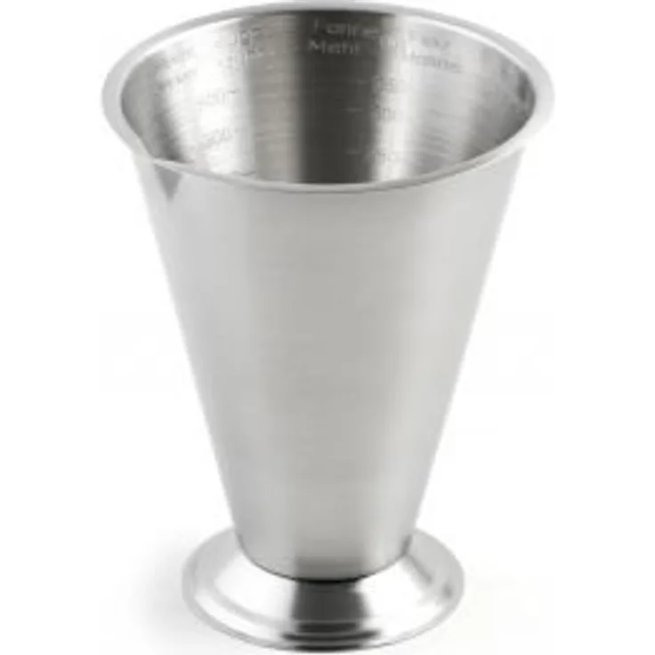 Weis 18576 Messbecher konisch 600 ml, Edelstahl, Silber, 12.5 x 12.5 x 15 cm