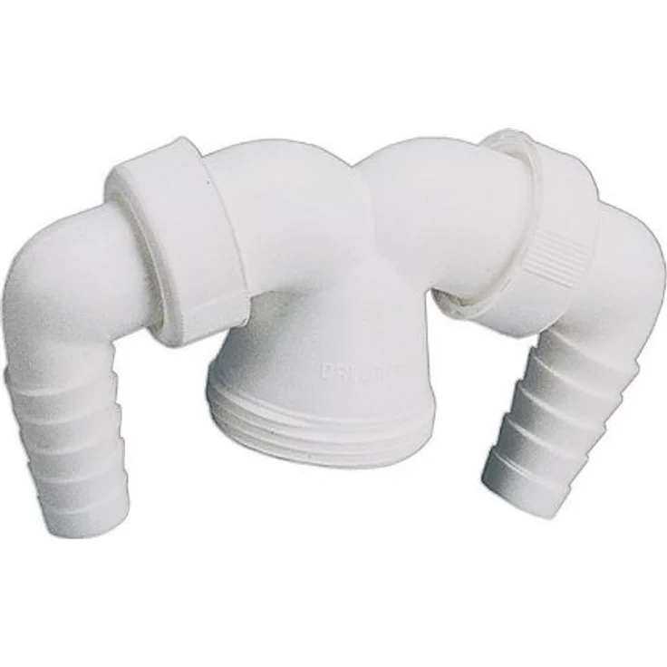 Geräte-Doppelanschluss für Verstellrohre Geräteanschluss Kunststoff Küchenspüle 1 1-2 x 20 - 24 mm – Bild 1
