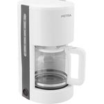 Petra KM 51.00 Filterkaffeemaschine, für 12 Tassen, Glaskanne, weiß