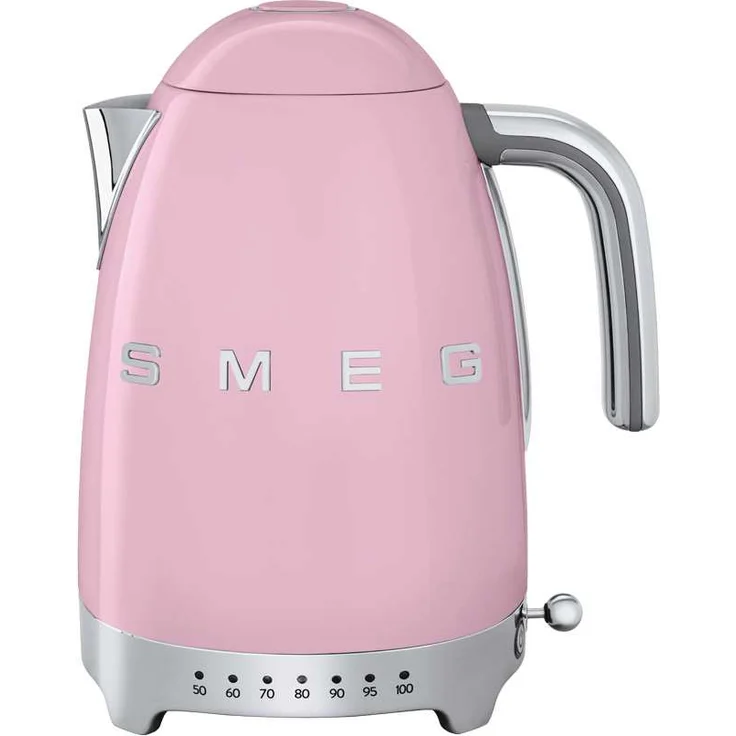 Smeg KLF04PKEU Wasserkocher, 2400W, 1,7L, Edelstahl, pastellrosa – Bild 1