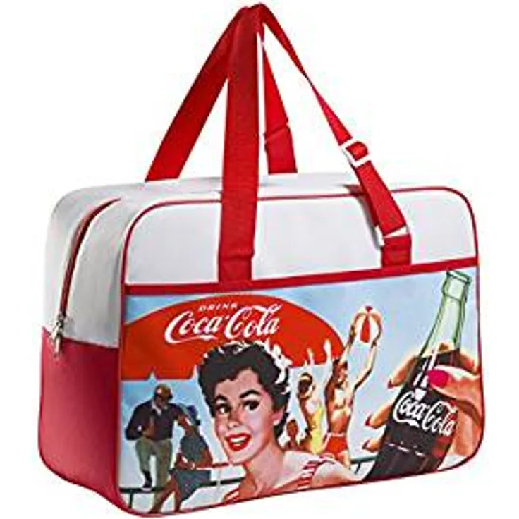 Meliconi Coca Cola Vintage Kühltasche Lunch Bag 24 LT, 600d PU, Fantasie, 45 x 18 x 31 cm 