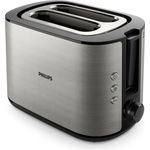 Philips HD2650-90 Toaster Edelstahl (950 W, 8 Bräunungsstufen, Brötchenaufsatz, Auftau- und Aufwärmfunktion, Stopp-Taste, Liftfunktion)