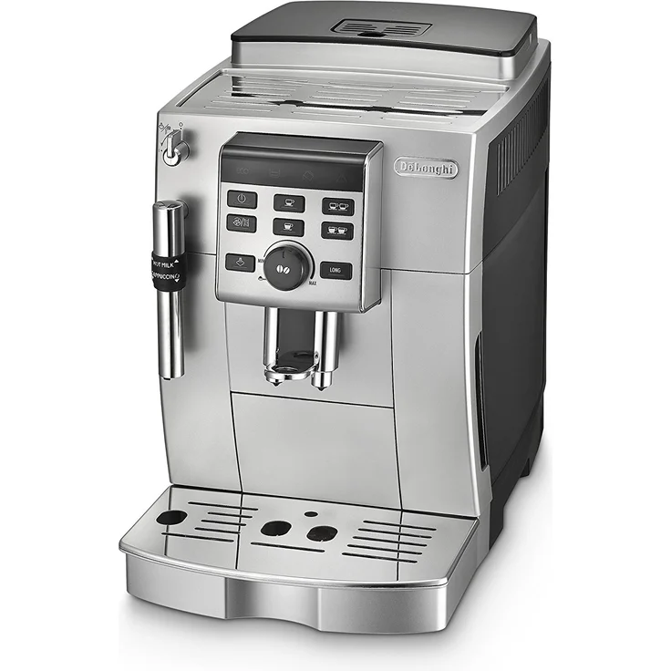 De'Longhi ECAM 25.120.SB Kaffeevollautomat mit Profi-Milchaufschäumdüse für Cappuccino und integriertem Mahlwerk, mit Espresso- und Kaffee Direktwahltasten und Drehregler, 2-Tassen-Funktion, Großer 1,8 Liter Wassertank, silber – Bild 3