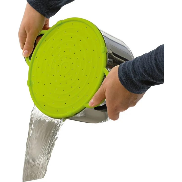 Emsa 514556 Spritzschutz, Ø 21 cm, Silikon, Grün, Smart Kitchen – Bild 3