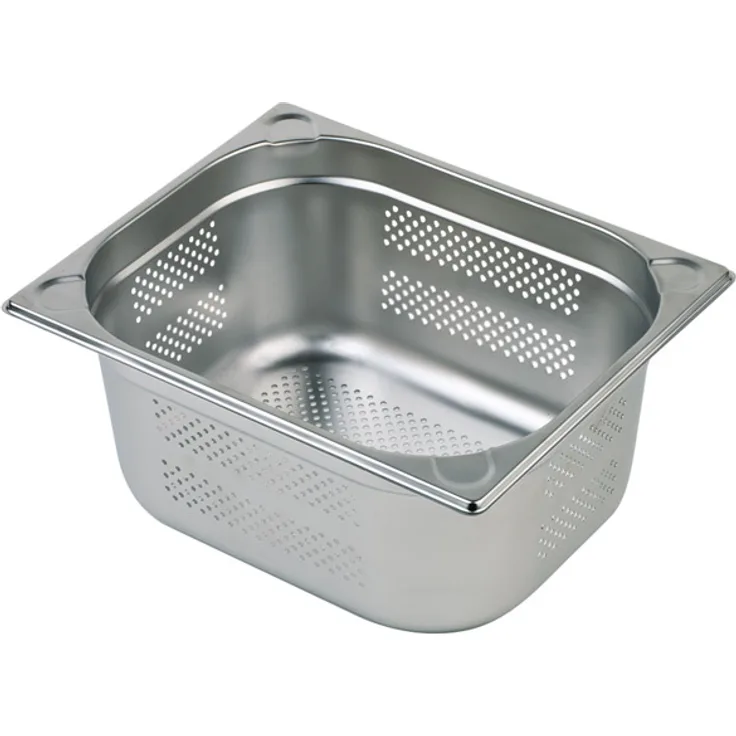 APS 81909 GN 1-1 Edelstahl Behälter perforiert, 53 x 32.5 x 15 cm