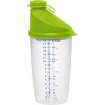 Emsa 513518 Superline Mixbecher mit Ausgussdeckel, Fassungsvermögen: 0,5 Liter, inklusive Mixscheibe, transparent-limette