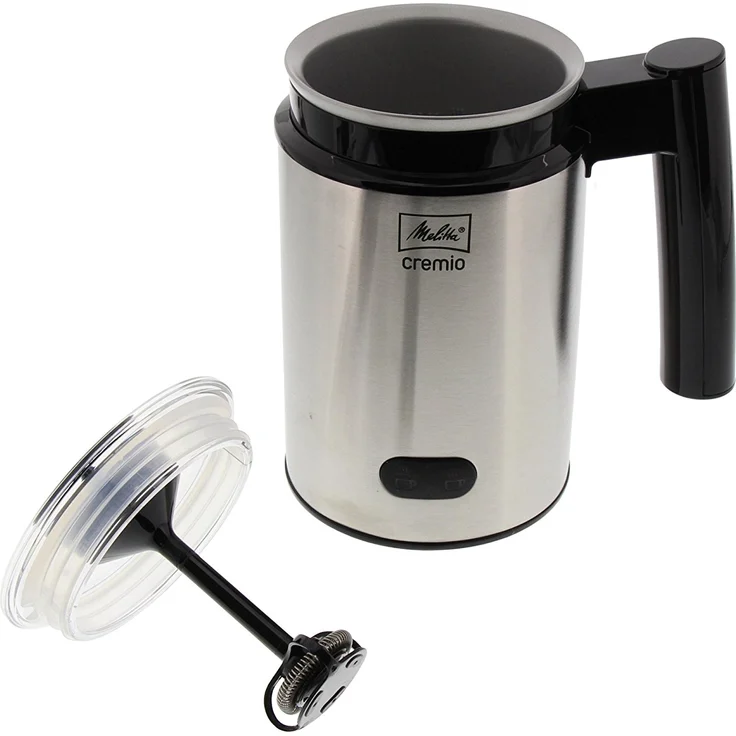 Melitta CREMIO 1014-03 Milchschäumer, 450W, 150ml Milchschaum, für kalte und warme Milch, antihaftbeschichteter Behälter, perfekter, feinporiger Milchschaum, silber – Bild 7