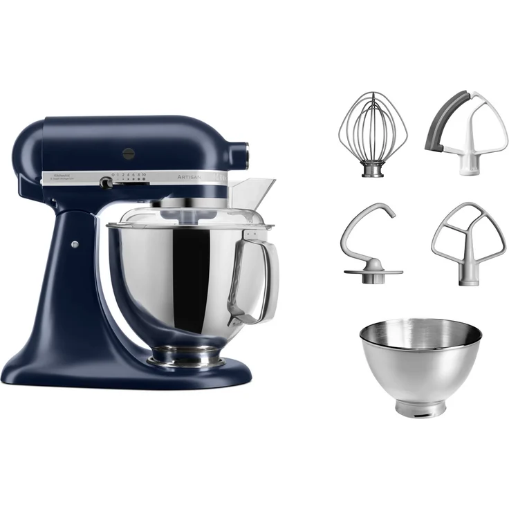 KitchenAid Artisan 5KSM175PSEIB Küchenmaschine mit Direktantrieb, 300 W, Edelstahlschüssel 4,8 L, tintenblau, Serie: 5KSM175PS – Bild 2