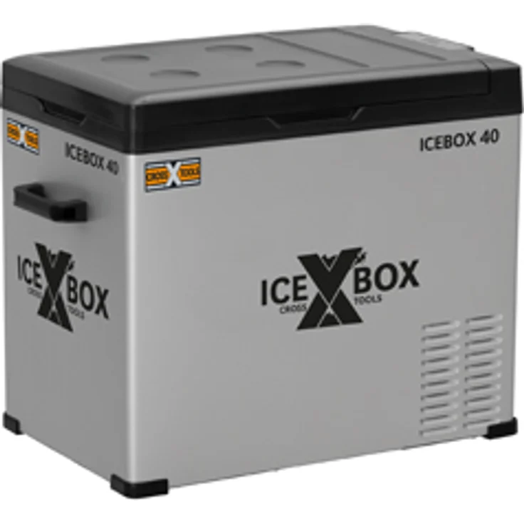CroosTools Kompressorkühlbox IBOX 40L, EEK E, 12V,24V-230V, silber – Bild 1