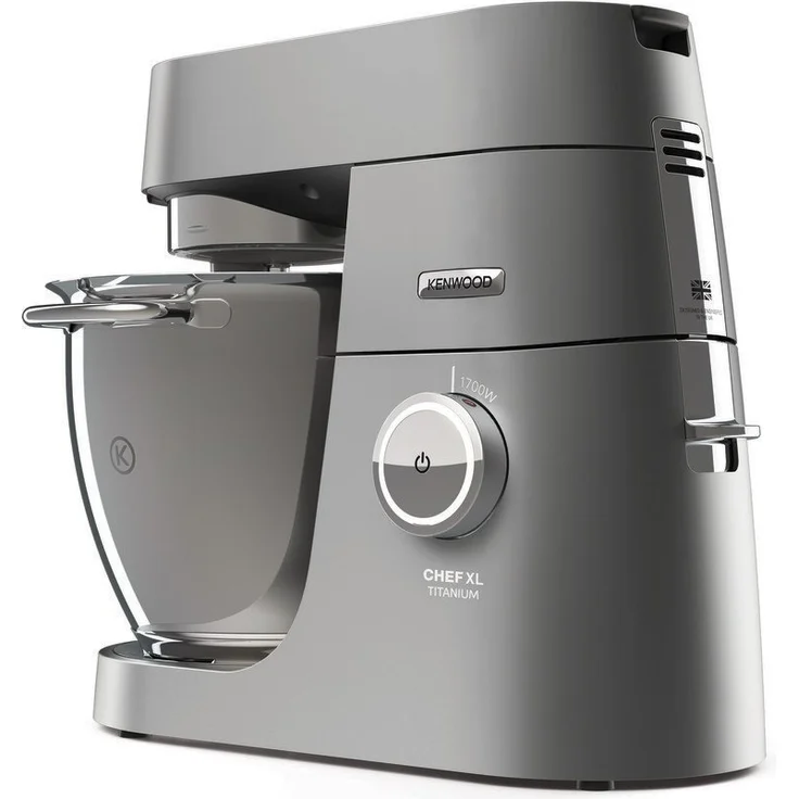 Kenwood KVC7320S Titanium Chef leistungsstarke Küchenmaschine, 4,6 l Rührschüssel mit Innenbeleuchtung, Easy-Lift & Interlock-Sicherheitssystem, 1500 Watt, inkl. 5-teiligem Patisserie-Set, silber, Serie: Titanium Chef  - Preisvergleich – Bild 2