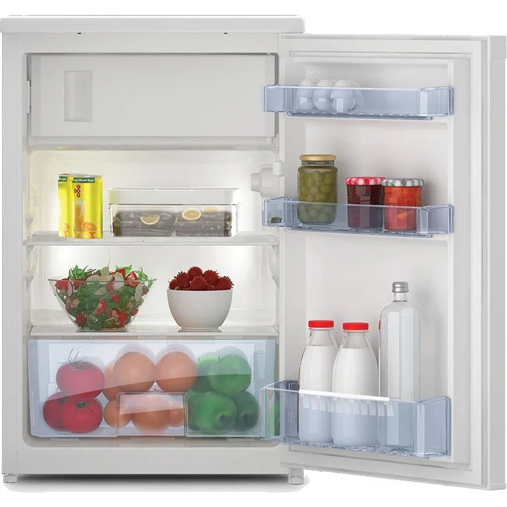 Beko TSE1285N Kühlschrank, freistehend, weiß, LED, Breite 54 cm, Energieklasse D – Bild 1