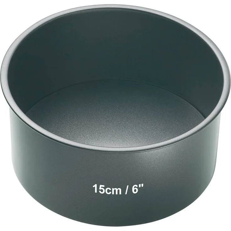Master Class runde Antihaft-Kuchenform mit losem Boden, Stahl, Grau, 15 x 15 x 6.5 cm
