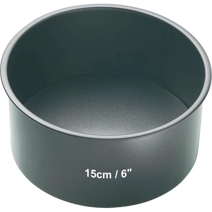 Master Class runde Antihaft-Kuchenform mit losem Boden, Stahl, Grau, 15 x 15 x 6.5 cm – Bild 1