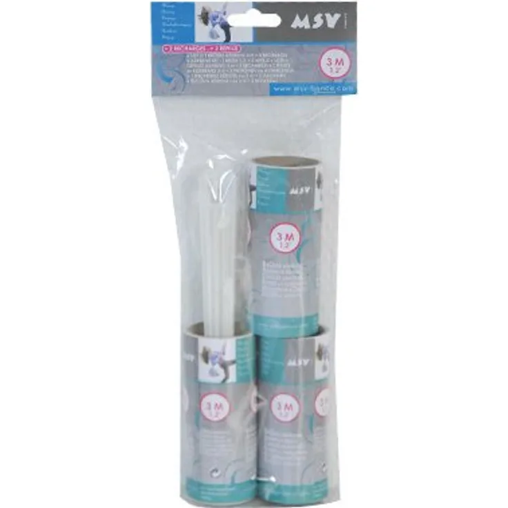 MSV 100413 Bürste + 2 Depots Polypropylen/Papier/Karton blau/weiß 3 m
