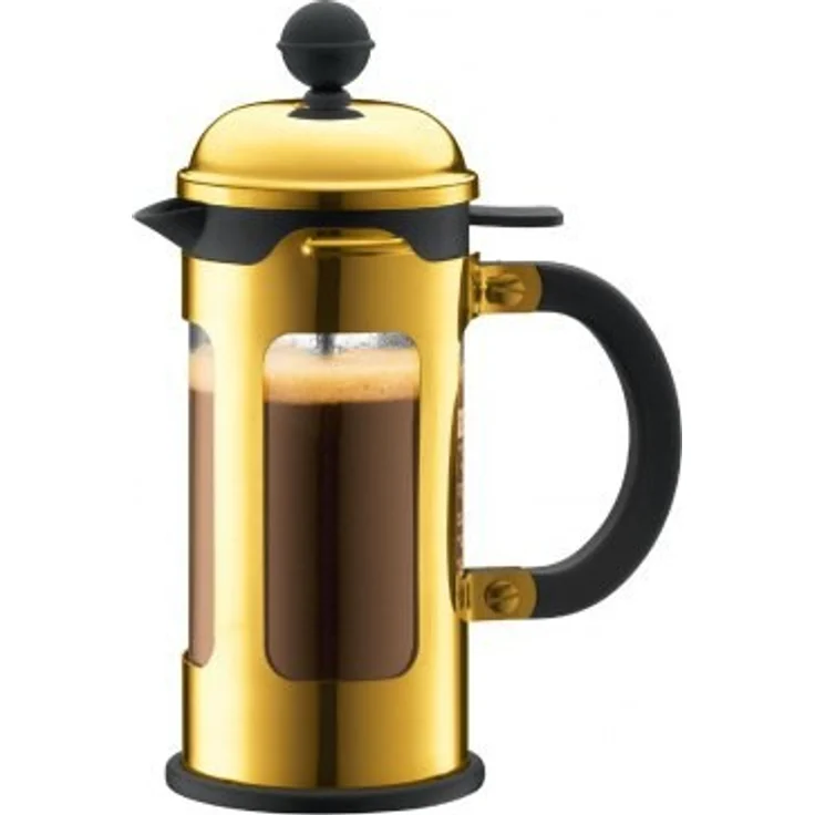 Bodum 11170-17 New Chambord Kaffeebereiter 3 Tassen, Borosilikatglas, Gold – Bild 1
