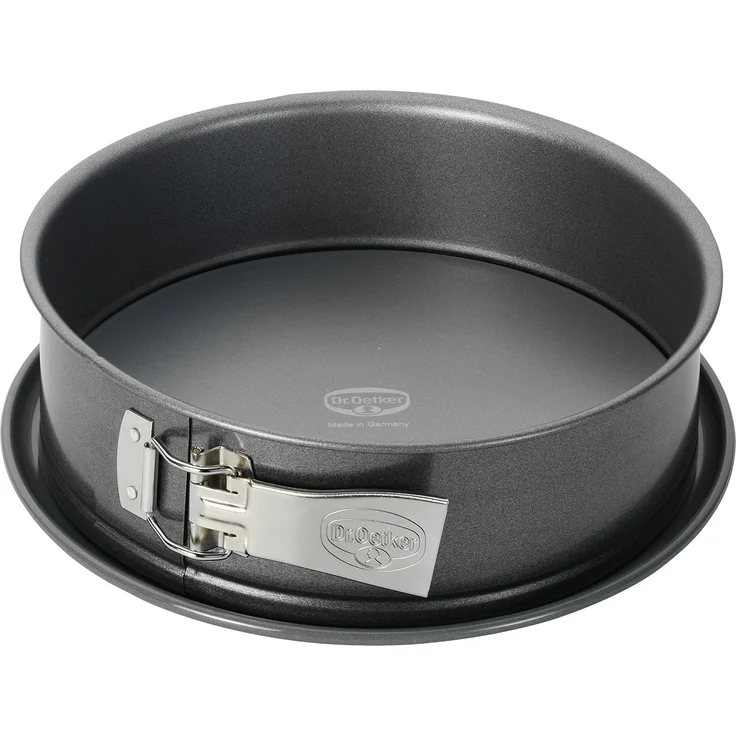 Dr. Oetker Spring--Kuchen--Backform, Ø 26 cm, auslaufsichere, runde, aus Stahl mit keramisch verstärkter Antihaft-Beschichtung, Menge: 1 Stück, Farbe: grau – Bild 1