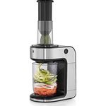 WMF Kult X Spiralschneider elektrisch, Zoodle Maker für Gemüsenudeln, Zucchini Nudeln Schneider, drei Schneideinsätze und Auffangbehälter 