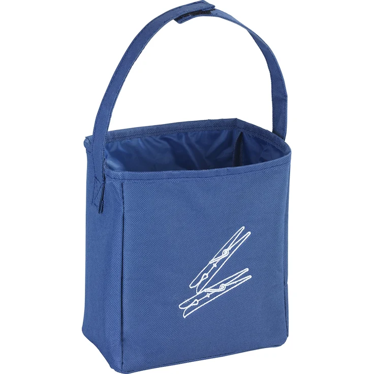 WENKO 63020100 Wäscheklammerbeutel Blau, Polyester, 17 x 19 x 10 cm, Blau