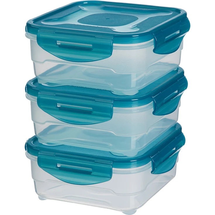 AmazonBasics 6pc Airtight Food Storage Containers Set, 3 x 0.8 Liter – Bild 1