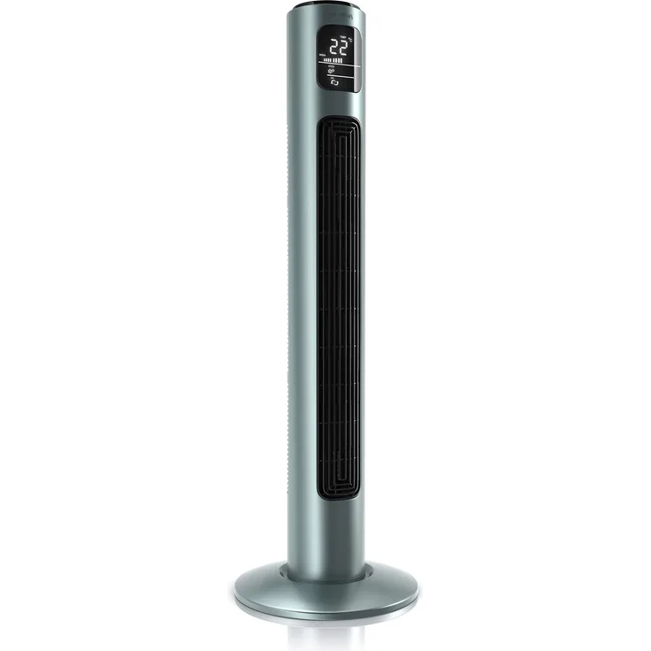 Brandson Turmventilator mit Fernbedienung und Oszilation 60° - Standventilator - Säulenventilator - 96 cm - Ventilator mit 3 Geschwindigkeitsstufen - Modell 2020 GS Zertifiziert - silbermint