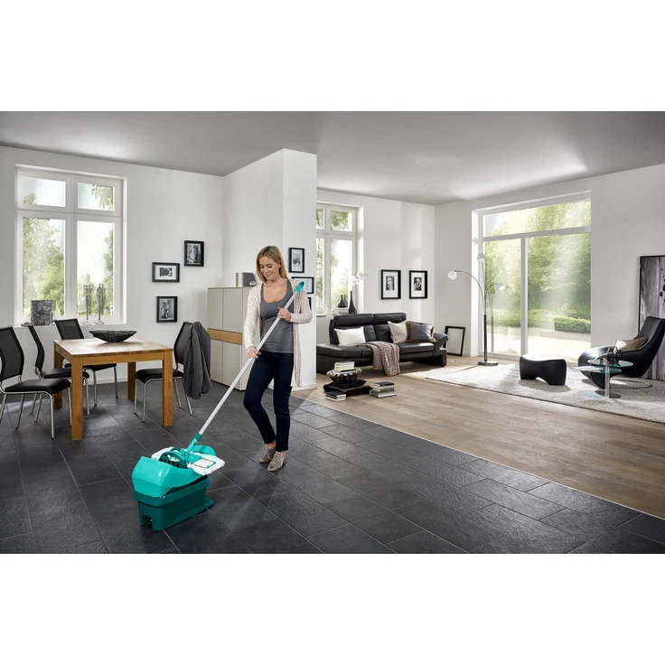 Leifheit Set Wischtuchpresse Profi XL mit Rollen und Bodenwischer, 8 L Eimer, Micro duo Wischbezug, 42 cm Wischbreite (55096) – Bild 10
