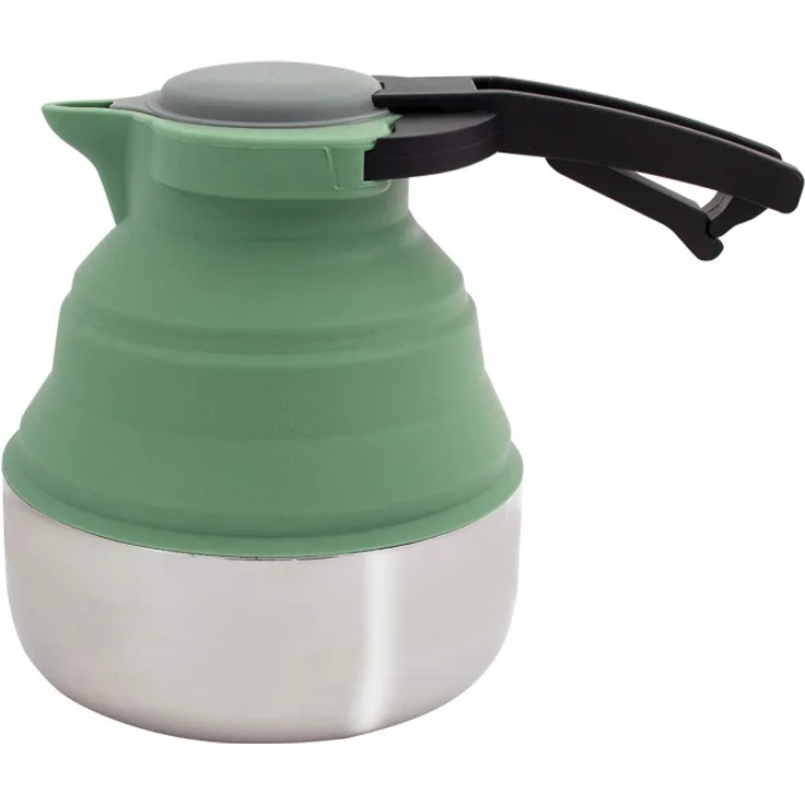 Eurotrail Wasserkocher 1,8 L, Silikon-Stahl, faltbar, grün