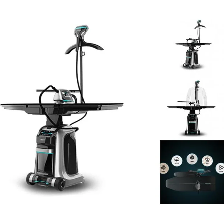 Cecotec Total Iron 10100 Pro 2200W, 4in1 Bügeleisen, professionelle Bügeleisen, Bügelbrett für Ärmel und Dampfbürste