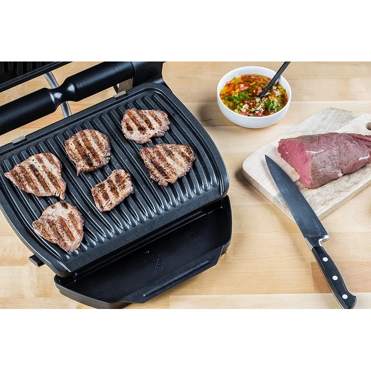 Tefal GC730D OptiGrill+ Smart, Kontaktgrill mit App- Steuerung, 2000W, automatische Temperaturanpassung, Antihaft- Beschichtung, Grillfläche 30 cm x 20 cm, silber – Bild 4