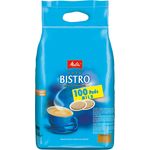 Melitta Gemahlener Röstkaffee in Kaffeepads, 100 Pads, mit feinster Crema, mild-aromatisch, Melitta Bistro mild, 100er Beutel, 700g