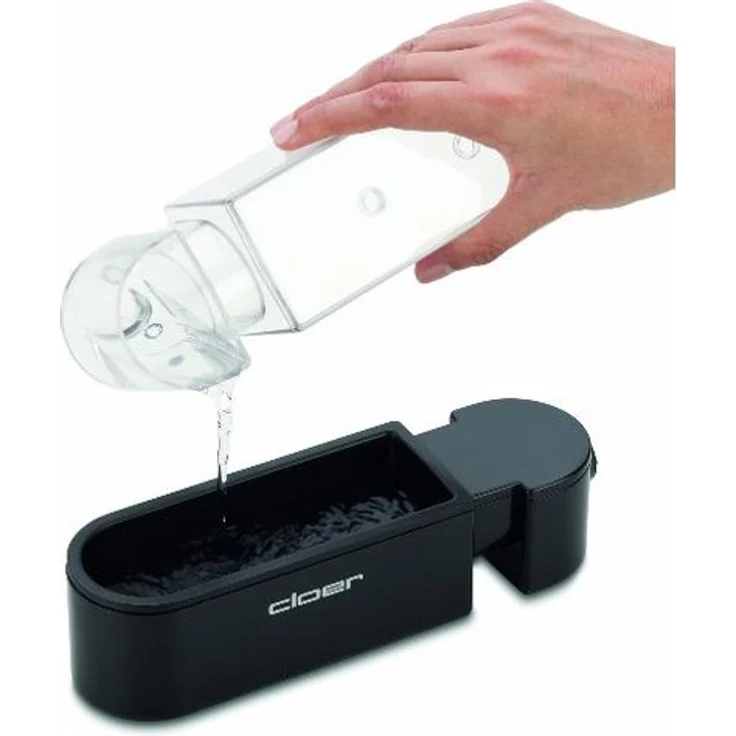 Cloer 6020 Eierkocher mit Servierfunktion - 300 W - 3 Eier - antihaftbeschichtete Heizplatte - im Deckel integrierter Messbecher und Eierpiekser - akustische Fertigmeldung  – Bild 2