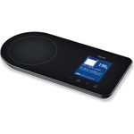 Beurer KS 800 Rezeptwaage, Küchenwaage mit Rezeptanzeige, Bluetoothverbindung zur Smartphone Rezepte-App, 5 kg Tragkraft, wiederaufladbarer Akku, schwarz