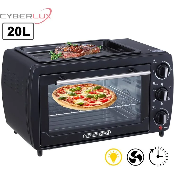 Steinborg SB-3001 Backofen 20 Liter schwarz