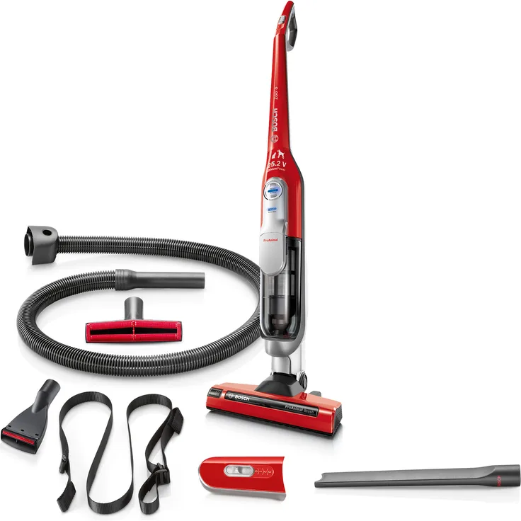 Bosch BCH6ZOOO Zoo'o ProAnimal Handsaubsauger, 60 min Akkubetrieb, Hygienefilter, freistehend, rot