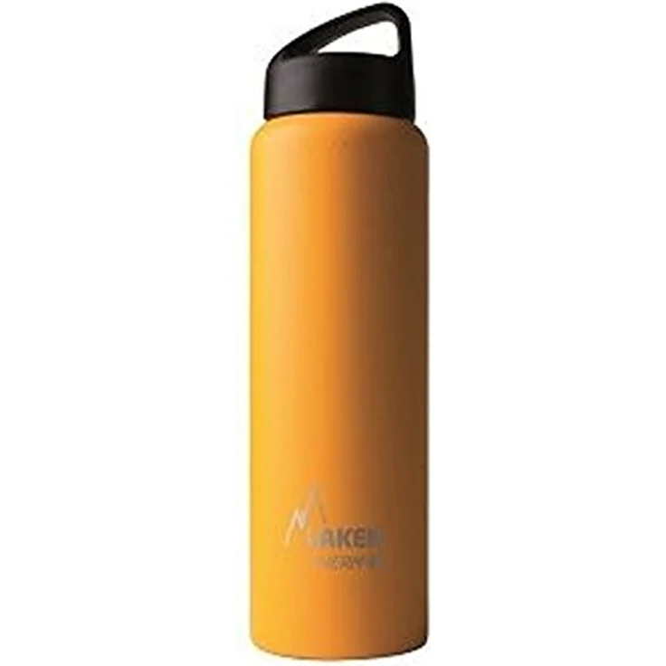 Laken Thermo Classic Thermosflasche Isolierflasche Edelstahl Trinkflasche weite Öffnung - 1 Liter, Gelb – Bild 1