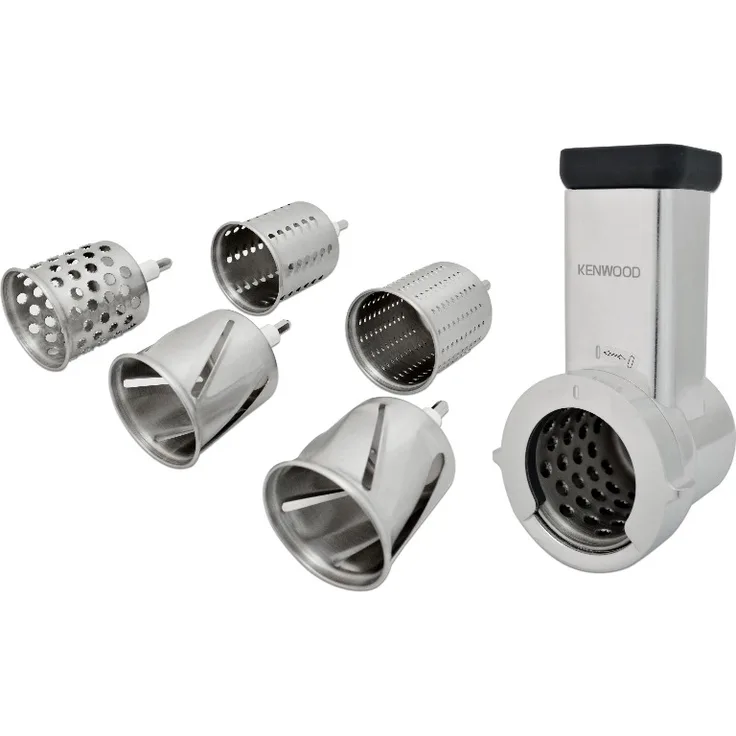 Kenwood Trommelraffel KAX643ME, Zubehör für Kenwood Küchenmaschinen, elektrischer Zerkleinerer zum Schneiden, Raspeln und Reiben von Gemüse, Käse, Nüsen, Schokolade und mehr