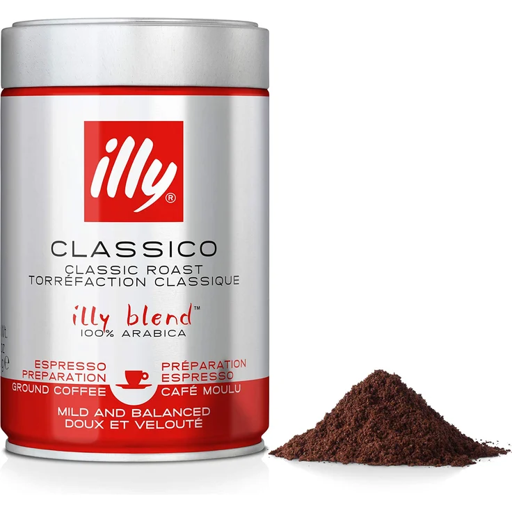 illy Kaffee, Gemahlener Espresso Classico, klassische Röstung - 1 Dose zu 250 g